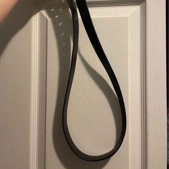 Black Leather Belt Women's - Picture 3 of 4